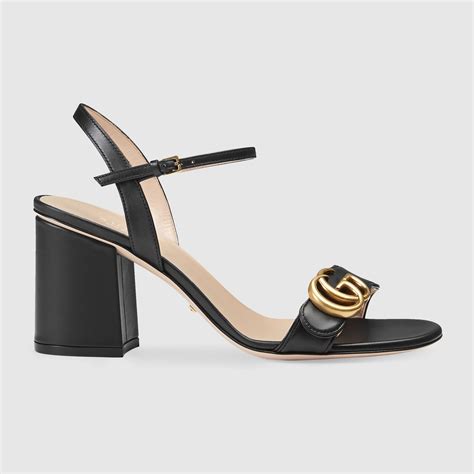 black gucci sandles|Gucci black high heel sandals.